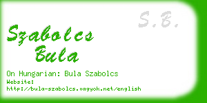 szabolcs bula business card